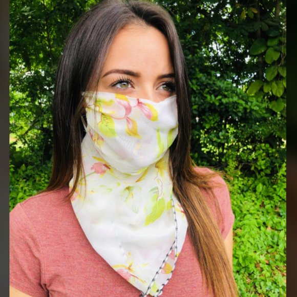 Mask & Scarf (Great colors for Spring) - Picture 2 of 3